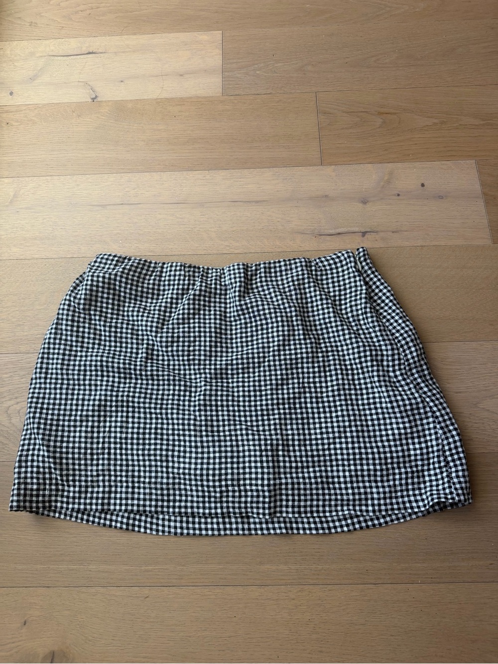 Abercrombie Black & White Gingham Mini Skort